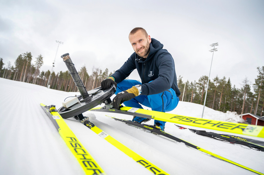 Kalle Kalliorinne, researcher of Machine Elements with specialisation in Ski Technology at Luleå University of Technology.