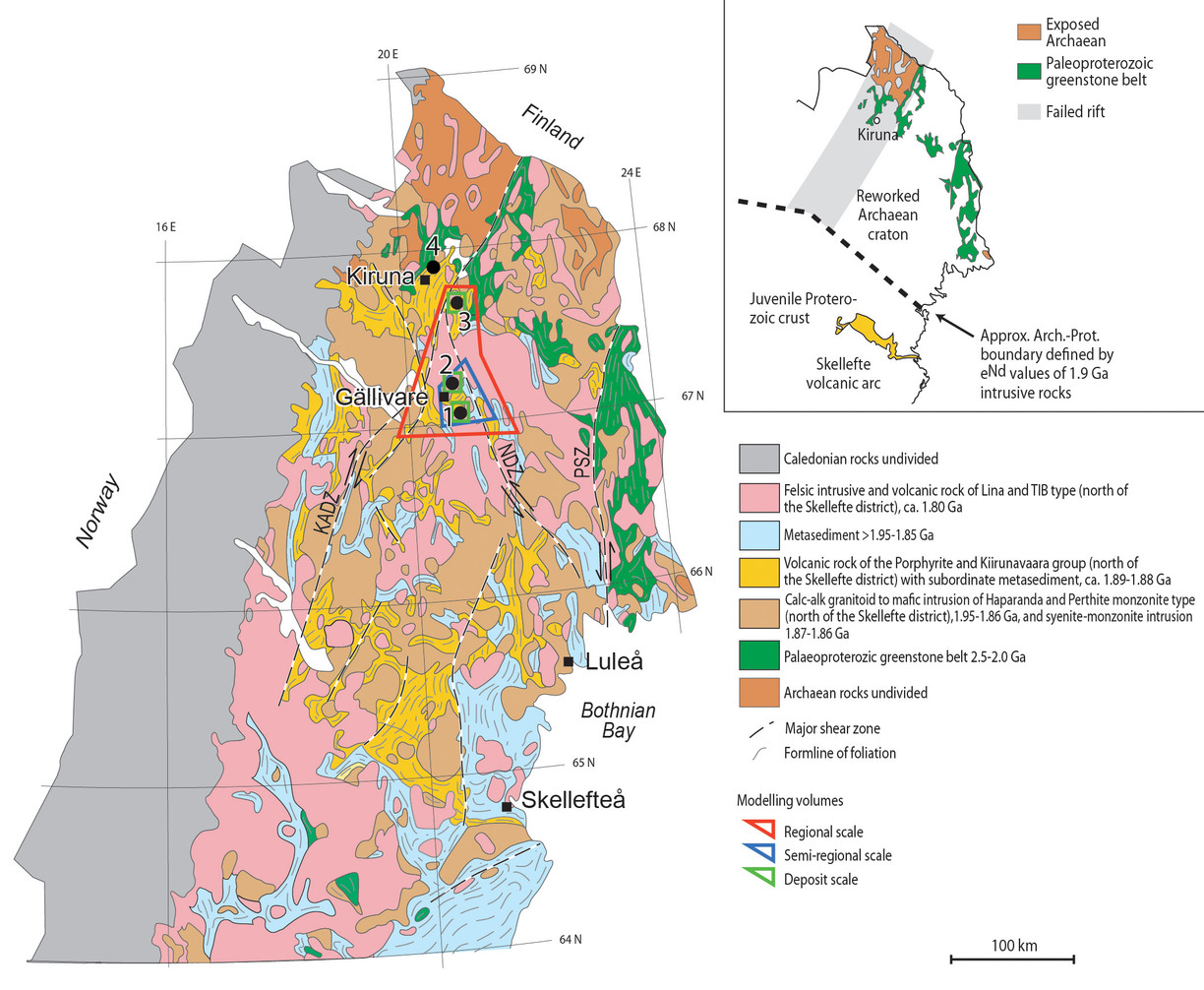 Mineralkarta norra Sverige