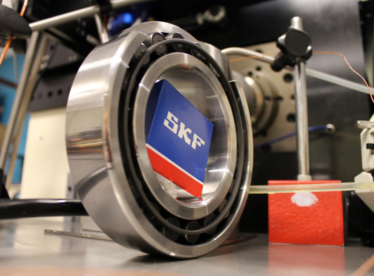 Close up of a SKF-roller bearing