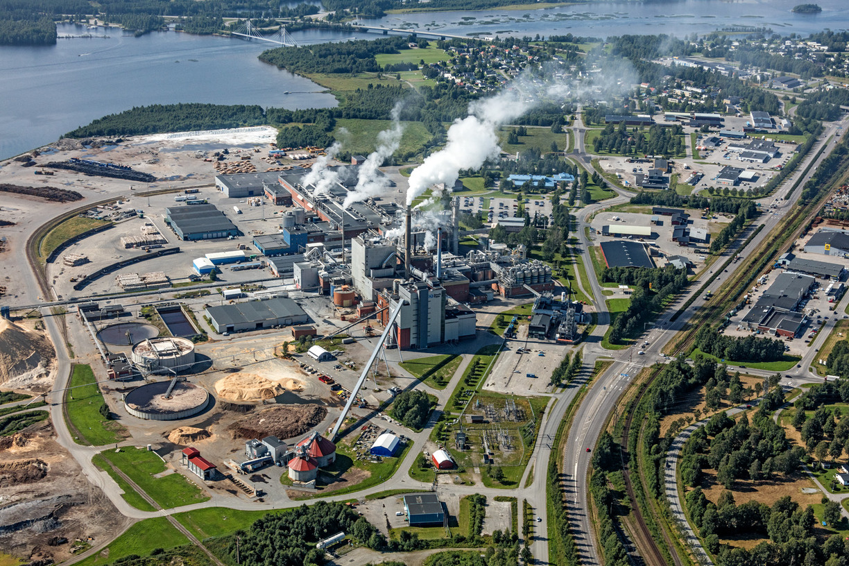 Overview picture of Smurfit Kappa in Piteå 
