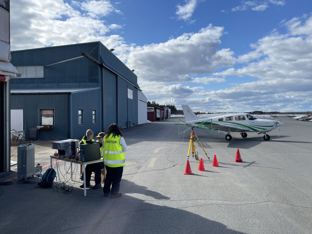 Measurements of radiated electromagnetic emissions at Skellefteå Airport